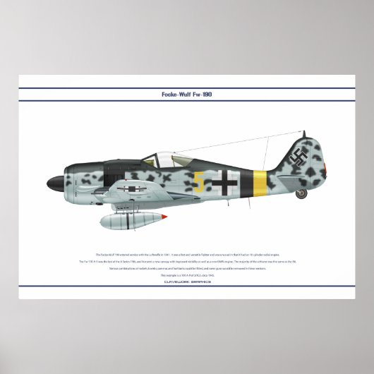 Fw-190 A-9 JG5 1 ポスター (正面)