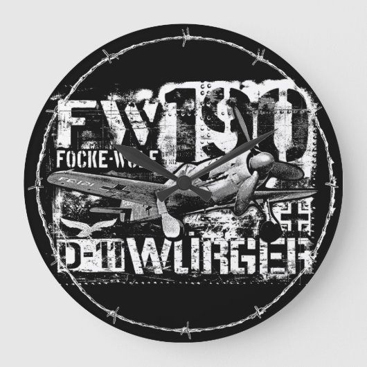 Fw 190 D-11 ラージ壁時計 (正面)