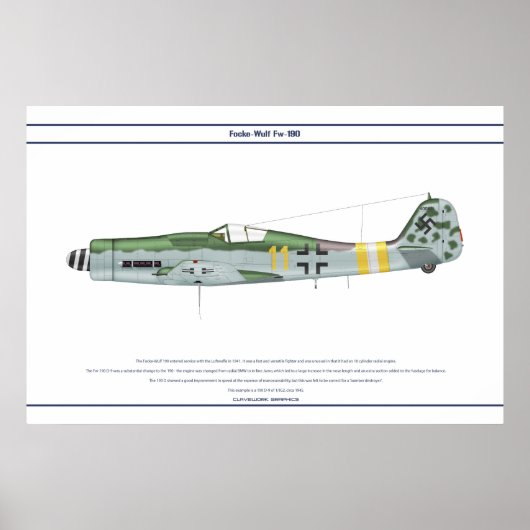 Fw-190 D-9 JG2 1 ポスター (正面)