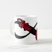 FW [2]インフィニティシンボルとマルチーズを持つ妻を撃つ コーヒーマグカップ (正面左)