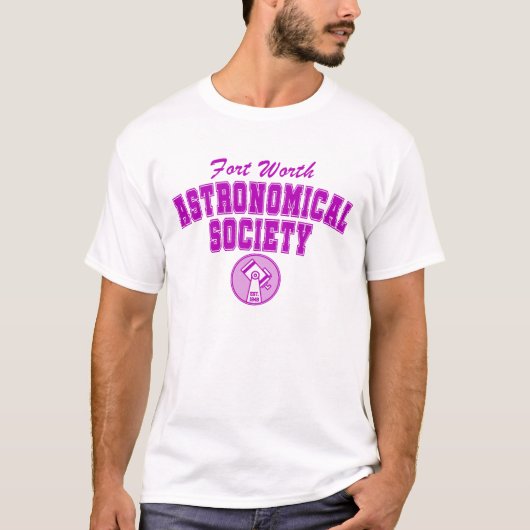 FWAS Collegiate Purple on White Men's T-Shirt Tシャツ (正面)