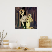 FX Leyendeckerによる「ピエロとオダマキ(植物)」 ポスター (キッチン)