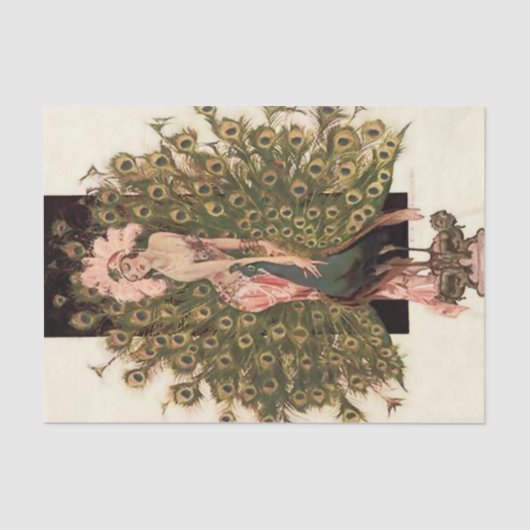 FX Leyendeckerによる「羽の鳥」 薄葉紙 (正面)