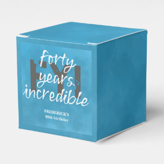 FYI モダン 40歳の誕生日お祝い フェイバーボックス