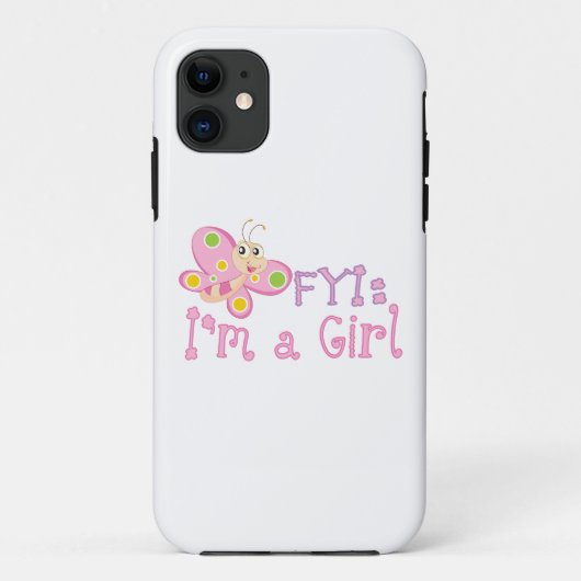 FYI:私は女の子バタフライ Case-Mate iPhoneケース (裏面)