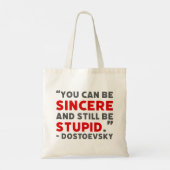 Fyodor Dostoevsky – 愚かな引用文 トートバッグ (裏面)