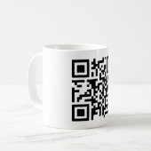 FZ AURA Online Storの直接アクセスQRコード コーヒーマグカップ (正面左)