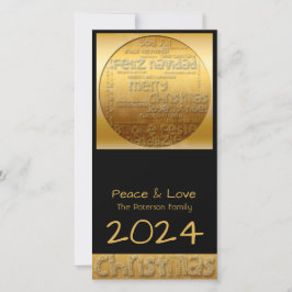 Gあいさつ国際的クリスマスパーソナライズされたPhotoC シーズンカード