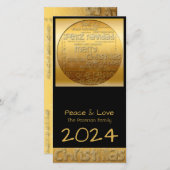 Gあいさつ国際的クリスマスパーソナライズされたPhotoC シーズンカード (正面/裏面)