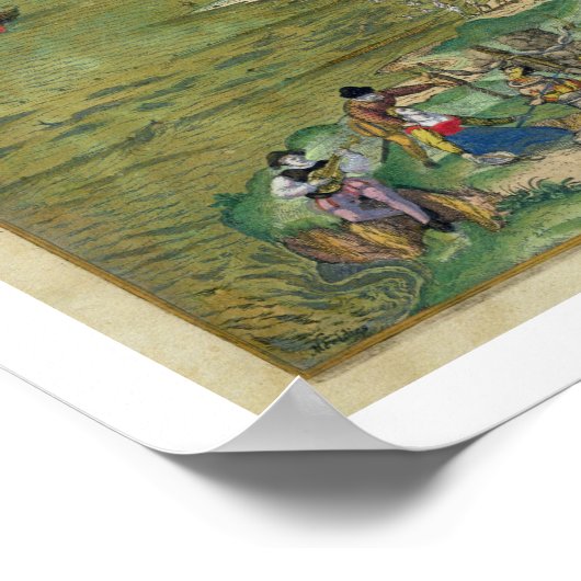 Gによる「シビタテス・オルビス・テララム」からのカディスの地図 ポスター (角)