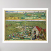 Gによる「シビタテス・オルビス・テララム」からのカディスの地図 ポスター (正面)