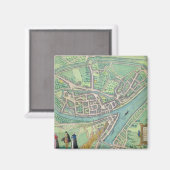 Gによる「シビタテス・オルビス・テララム」からのナムールの地図 マグネット (正面/裏面)