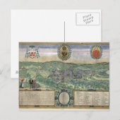 Gによる「シビタテス・オルビス・テララム」からのリエージュの地図 ポストカード (正面/裏面)