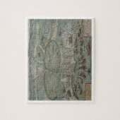 Gによる「Civitates Orbis Terrarum」からのチュニスの地図、 ジグソーパズル (縦)
