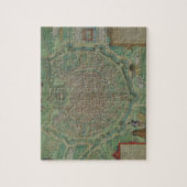 Gによる「Civitates Orbis Terrarum」からのミラノの地図、 ジグソーパズル (縦)