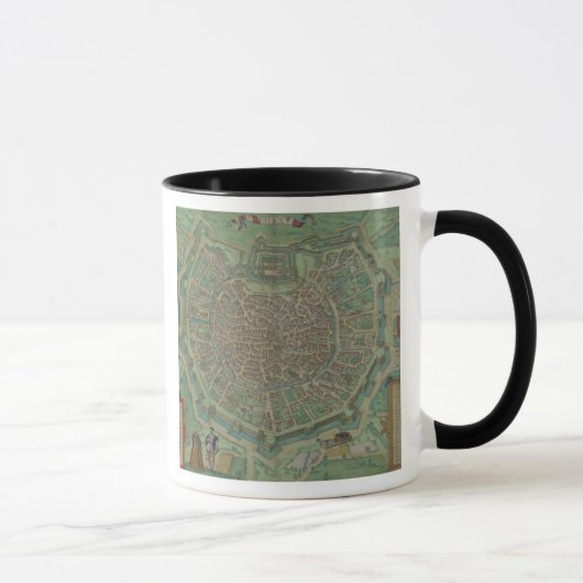 Gによる「Civitates Orbis Terrarum」からのミラノの地図、 マグカップ (右)
