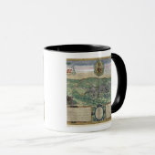 Gによる「Civitates Orbis Terrarum」からのリエージュの地図、 マグカップ (正面右)