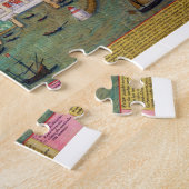 Gによる「Civitates Orbis Terrarum」からのVisbyの地図、 ジグソーパズル (側面)