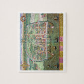 Gによる「Civitates Orbis Terrarum」からのVisbyの地図、 ジグソーパズル (縦)