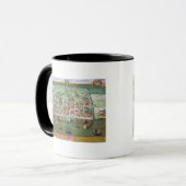 Gによる「Civitates Orbis Terrarum」からのVisbyの地図、 マグカップ (正面左)