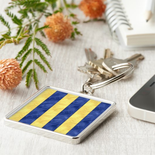 Gのゴルフ水彩画の航海のな信号の海上旗 キーホルダー (側面)