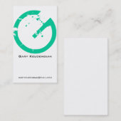 Gの手紙のアルファベットの名刺の緑 名刺 (正面/裏面)