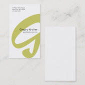 Gの手紙のアルファベットの名刺の金ゴールド 名刺 (正面/裏面)