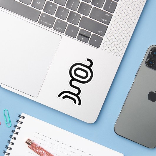 Gの文字に似たレイキシンボルのファイアーサーペント シール (ノートパソコンとiPhone)