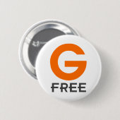Gの自由なグルテンは放します 缶バッジ (正面&裏面)