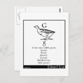 Gはかつて小さなガチョウだった ポストカード (正面/裏面)