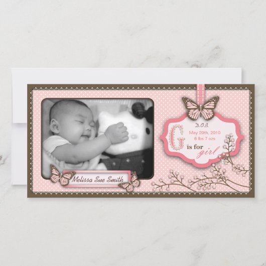 Gはガールフォトカード用 案内状 (正面)