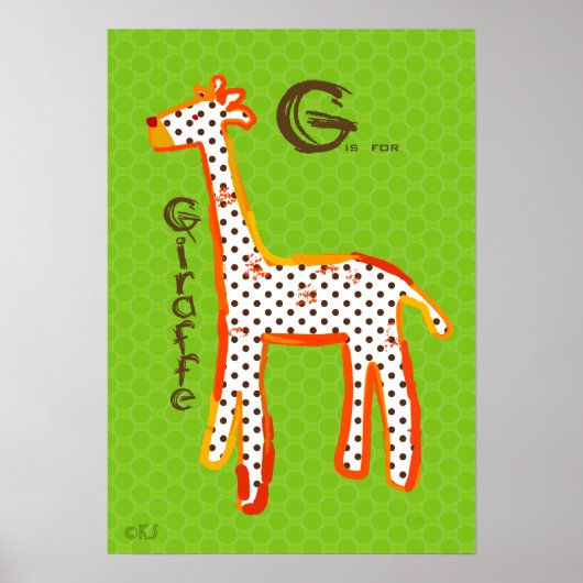 「Gはキリンのデジタル絵画ポスター ポスター (正面)