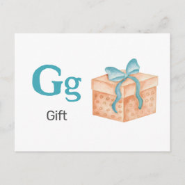 Gはギフト用 – アルファベットフラッシュカード ポストカード
