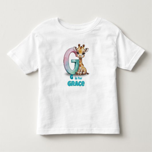 Gはグレース - パーソナライズされた幼児用Tシャツ トドラーTシャツ (正面)