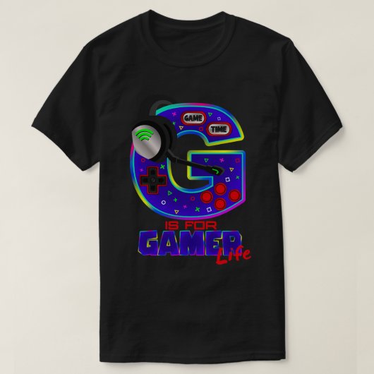 GはゲーマーLIFE向け Tシャツ (デザイン正面)