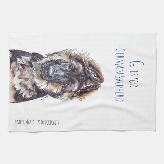 Gはジャーマン・シェパードのためです キッチンタオル (横)