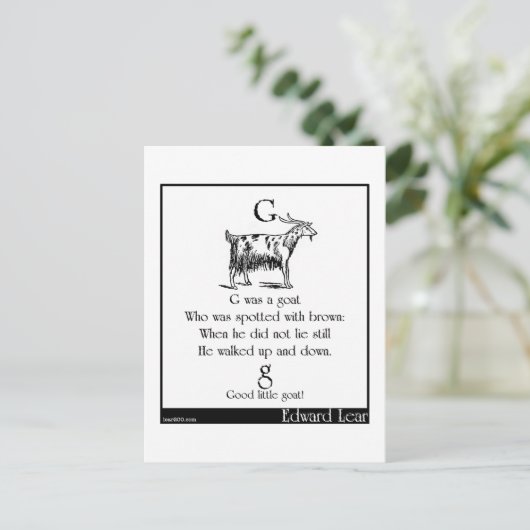 Gはヤギだった ポストカード (スタンド正面)
