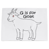Gはヤギのギフトバッグのためです ラージペーパーバッグ (正面)