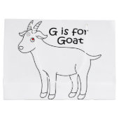 Gはヤギのギフトバッグのためです ラージペーパーバッグ (裏面)