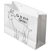 Gはヤギのギフトバッグのためです ラージペーパーバッグ (正面アングル)