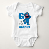 Gは|があなたの名前を加えるグローバーのためです ベビーボディスーツ (正面)