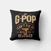 Gもし-ポップ・アートのCantそれを修正すおもしろいるGrandpa クッション (正面)