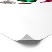 Gイニシャルジェムストーンデザイン ポスター (角)