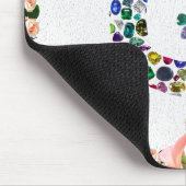 Gイニシャルジェムストーンデザイン マウスパッド (コーナー)