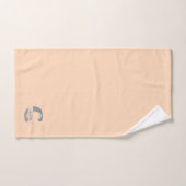 Gイニシャルパーソナライズされたシルバーモノグラムあなたの名前B バスタオルセット (ハンドタオル)