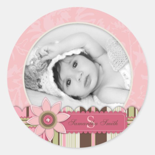 Gガールフォトステッカー ラウンドシール (正面)