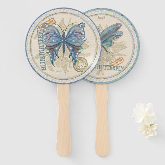 Gクリエーションオフィスバタフライ ハンドファン (正面&裏面)