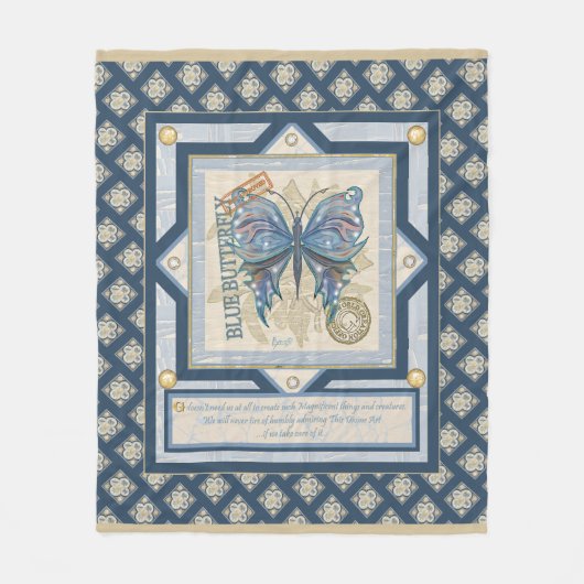 Gクリエーションオフィスバタフライ フリースブランケット (正面)