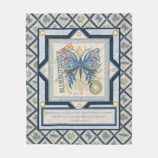 Gクリエーションオフィスバタフライ フリースブランケット (正面)