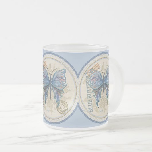 Gクリエーションオフィスバタフライ フロストグラスマグカップ (正面右)